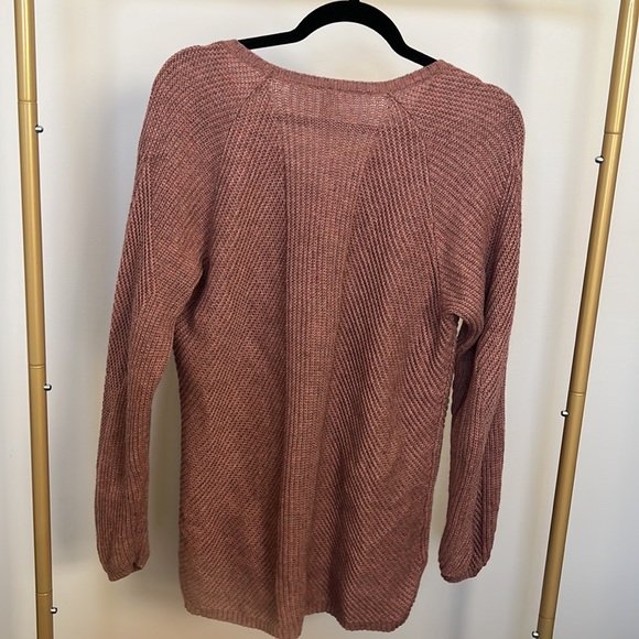 Lululemon Knit Blend Textured Pullover - Dusty Rose - Size 6 - Cotton & Wool - Picture 4 of 4